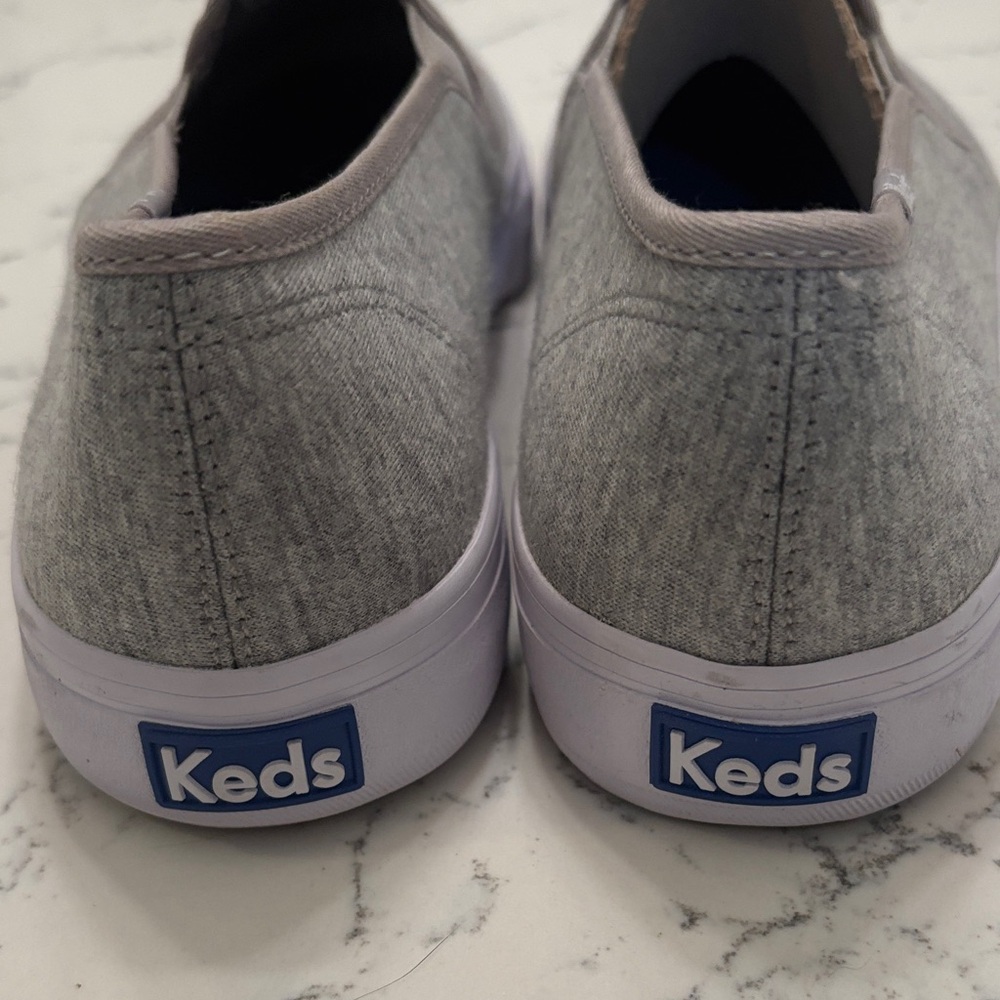 Keds Gray Slip-On Loafers with Red Boston Red Sox Emblem - Picture 4 of 6